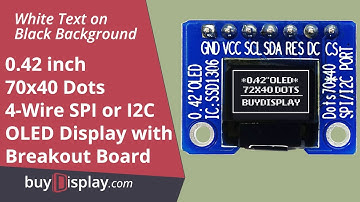 Connect SPI I2C White 0.42 inch OLED Display 72x40 to Arduino/Raspberry Pi with Library,Example