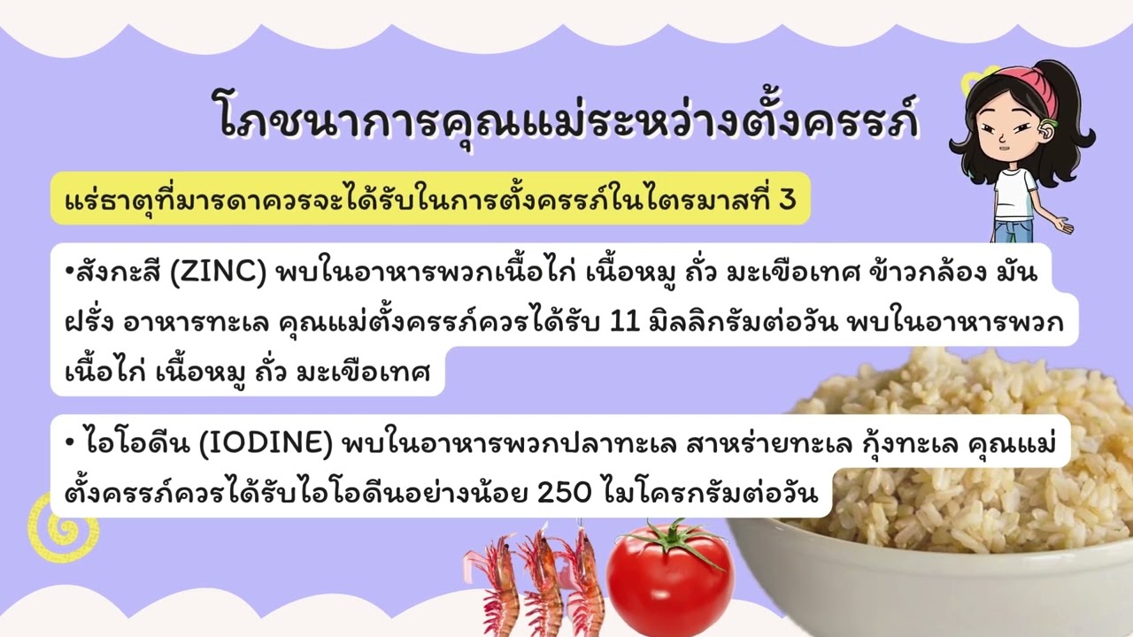 โภชนาการก่อน ระหว่างและหลังการตั้งครรภ์ของคุณแม่ กลุ่มที่ 1