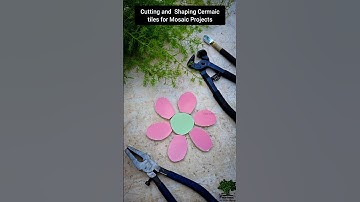 Ever wondered how to cut and shape ceramic tiles for mosaic projects? #shortsvideo #mosaicart #viral