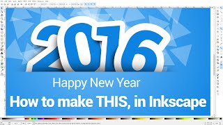 Happy New Year Sticker Tutorial - Inkscape screenshot 5