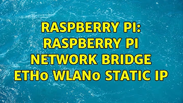Raspberry Pi: raspberry pi network bridge eth0 wlan0 static ip