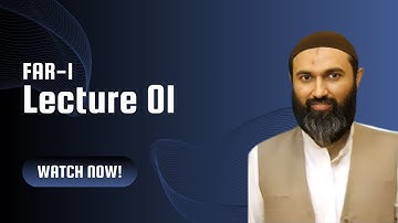 Lecture # 1| Far-1 | By Sir Jawad Mehmood | Spring 2025