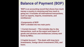 What is Bop(Balance of Payment) & Why it is Important? #bop