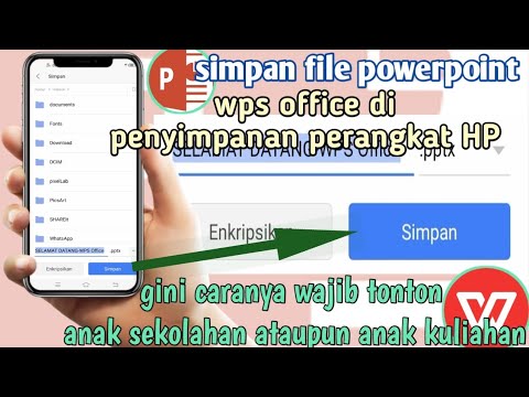 Cara Menyimpan Wps Ke Dokumen Cara simpan file powerpoint wps office di penyimpanan perangkat HP android - YouTube