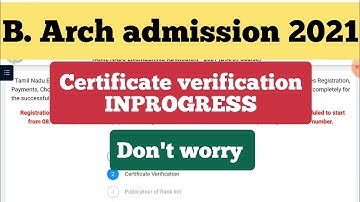 CERTIFICATE VERIFICATION STATUS INPROGRESS ||DON