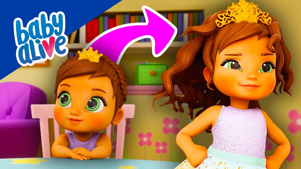 Baby Alive Official 👑 Baby Princess Grows Up! 🌈 Kids Videos 💕 - YouTube