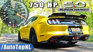 750HP FORD MUSTANG GT *SUPERCHARGED* | CRAZY SOUND 100-200 ACCELERATION \& POV by AutoTopNL