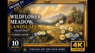 Bright Wildflower Meadow Screensaver TV Art | 10 Hours 4k screenshot 2