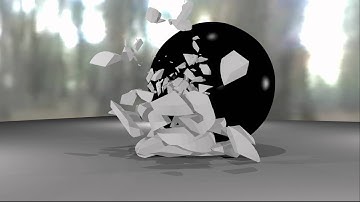Smashing a monkey with a huge BALL blender 2.63 animation