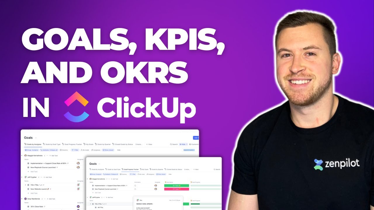 How to Track Goals, OKRs, and KPIs in ClickUp