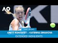 Anett Kontaveit v Katerina Siniakova Extended Highlights (1R) | Australian Open 2022