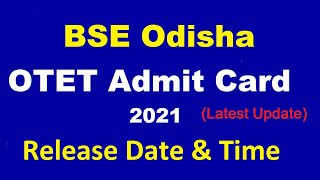 OTET Admit Card 2021| OTET Admit Card 2021 Download