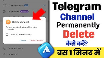 Telegram channel permanently Delete kaise kare|How to Delete telegram channel permanently