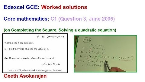 Edexcel AS/A-Level Maths Question C1 June 2005 Q3 (Completing the Square, Solving a Quadratic)