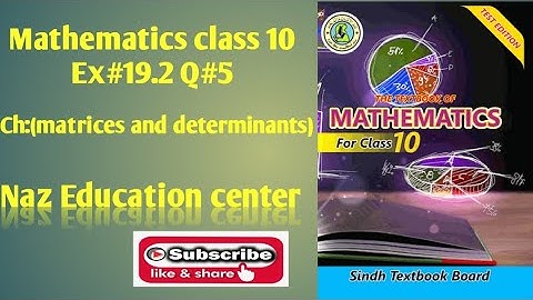 Mathematics class 10 #Ex:19.2 Q#5,   #sindhtextbookboard #jamshoro