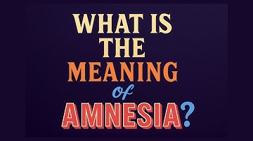What is the meaning of Amnesia?