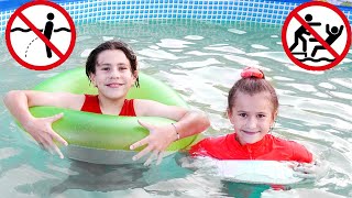 Safety rules in the pool from the mom and other kids rules