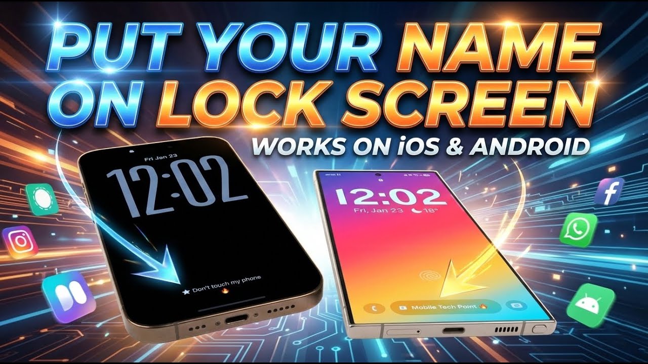 😳 Put Your Name to Lock Screen on iPhone & Android (Hidden Feature) | 4K
