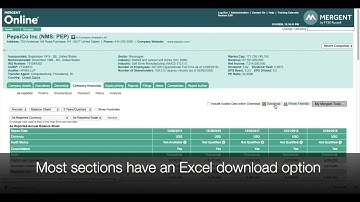 Mergent Online Tutorial