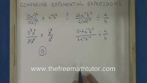 Comparing Exponential Expressions