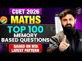 CUET Maths Memory Based Questions 2026 | Most Expected + Latest Pattern