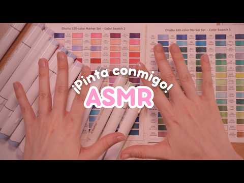 ¡Pinta conmigo! ARTE relajante con MARCADORES 🌼 | ASMR (PARTE 4 FINAL)