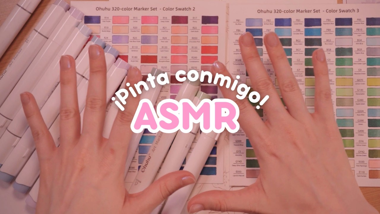 ¡Pinta conmigo! ARTE relajante con MARCADORES 🌼 | ASMR (PARTE 4 FINAL)