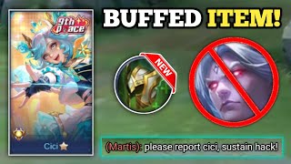 CICI WITH NEW BUFFED ITEM VS. MARTIS! (100% broken!💀) CICI BEST BUILD -MLBB