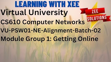 CS610 Assignment 2 Spring 2023 VU PSW01 NE Alignment Batch 02   Module Group 1 Getting Online