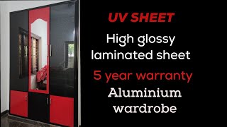 Uv Sheet Aluminium Wardrobe Red And Black Aluminium Fabrication