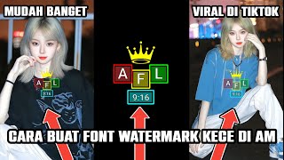 Tutorial Cara Buat Font Watermark Di Alight Motion