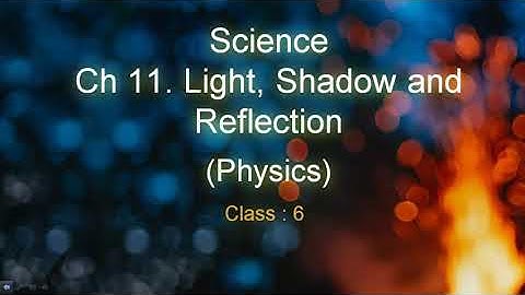 Class 6 science / ch 11 light, shadow and reflection part 2