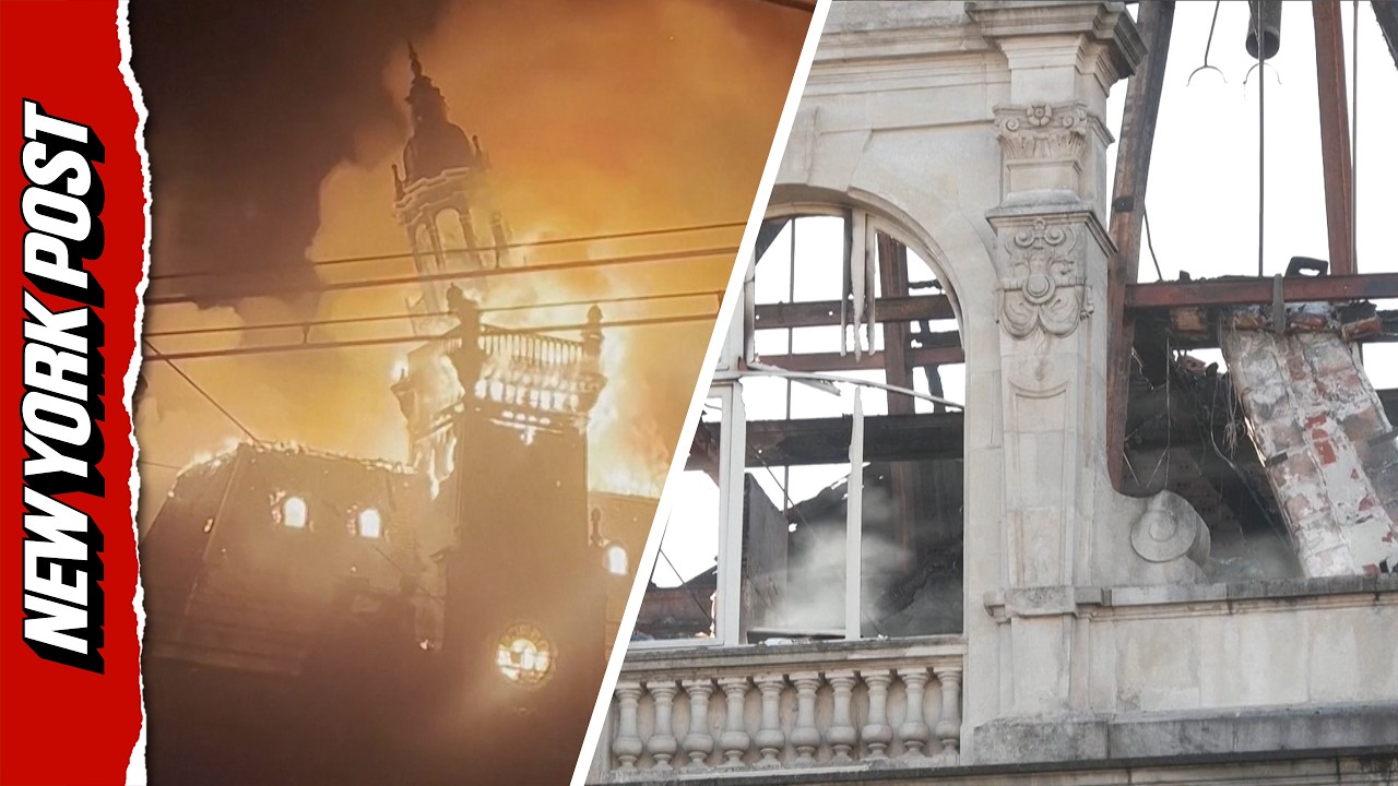 Historic French City Hall Roof Collapses in Flames Amid Nationwide Riots