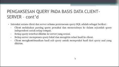 Teori 9 - Basis Data Client Server