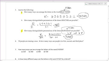 13.2 Permutations & Combinations (Solutions)