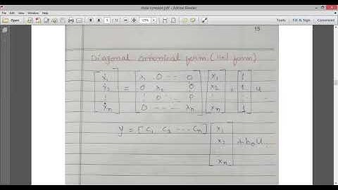 State Space Representation and its types