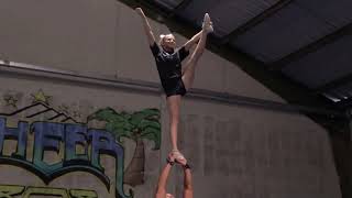 Heel Stretch Cradle Tutorial: Cheer Stunt Dismount Technique