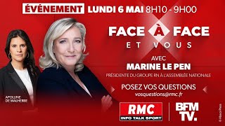 DIRECT  L'intégrale de l'interview de Marine Le Pen, présidente du groupe RN à l'Assemblée nat...