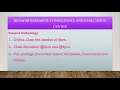 Research methodology course overview