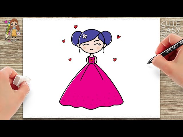 How to Draw a Cute Little Girl, Easy Drawings - YouTube