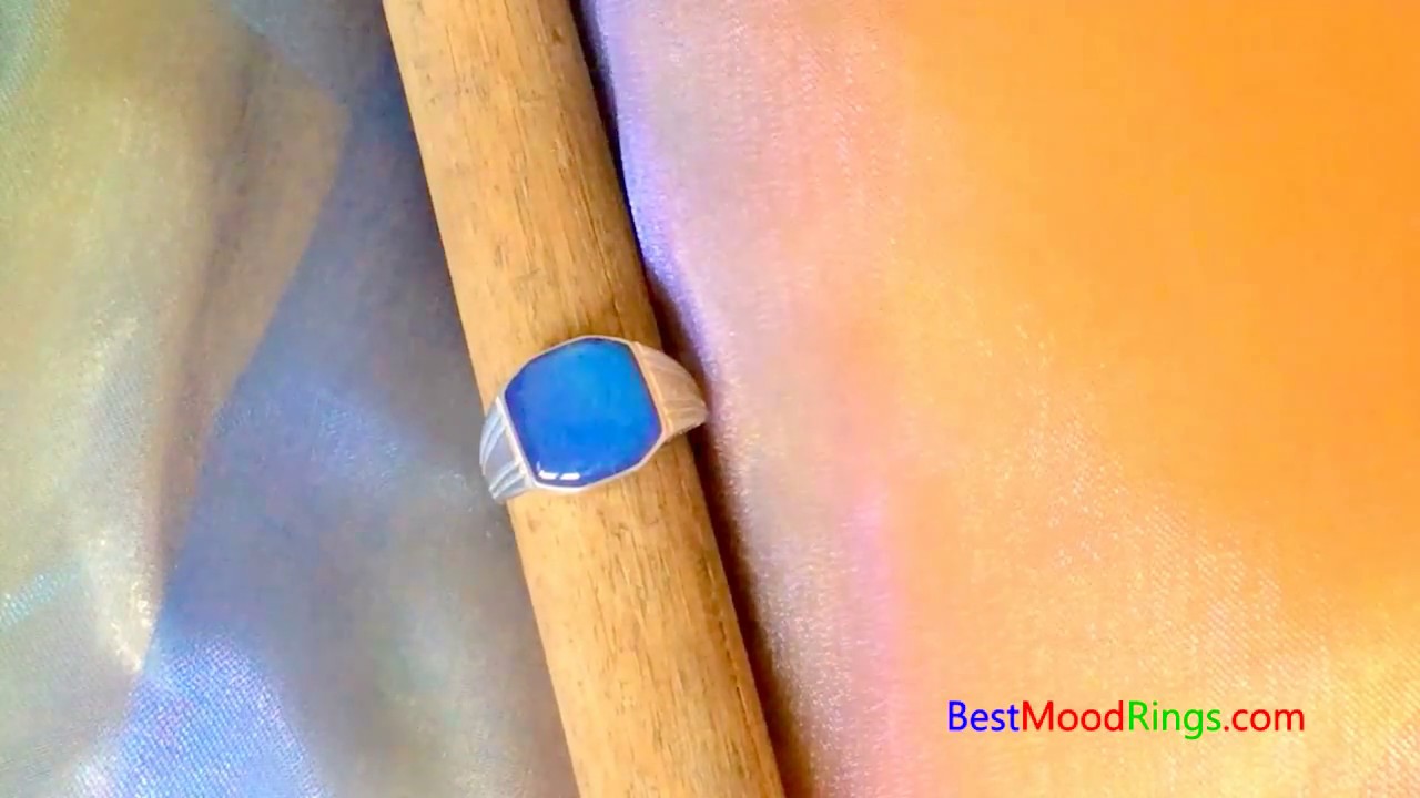 Sterling Silver Signet Mood Ring - Changing Colors - Best Mood Rings