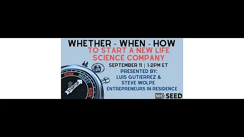 2025 Whether, When to Start Life Science Company