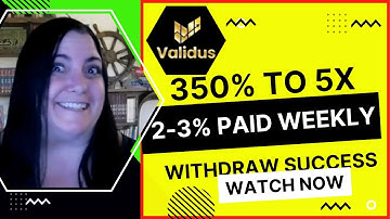 🟢 VALIDUS 🟢💲MONDAY PAYDAY🟢#DEFI #CRYPTO #HYIP #VALIDUS 🟢 2-3% paid weekly to 5X | WEEK 2