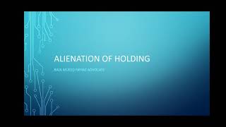 What is Alienation of Land?
