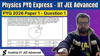 IIT JEE Advanced 2026 Physics PYQ (Paper-1 Question-1) Explained 🔥