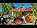 Pasa da en familia y cocinando en el campo un sabroso chen chen de mazcarnes molida y habichuela