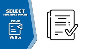 How to select multiple pages in Zoho Writer