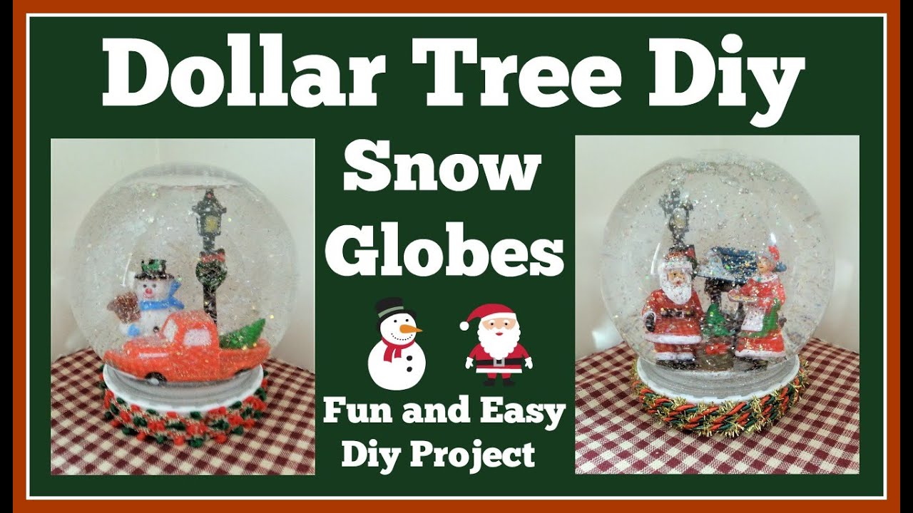 Dollar Store DIY Christmas Snow Globes - Dollar Store Living