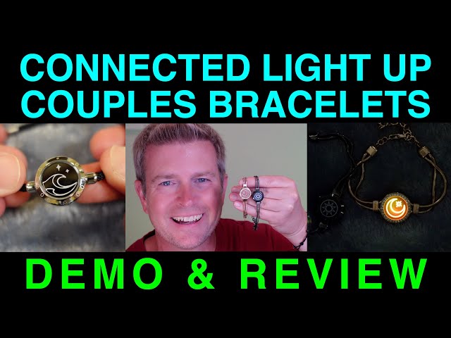 TOTWOO Long Distance Touch Bracelets for Couples, Vibration & Light up for  Love Couples Bracelets