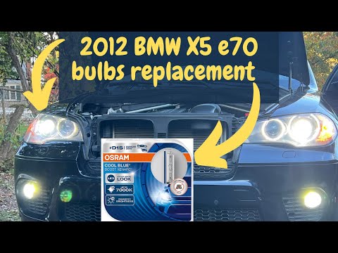 2012 BMW X5 E70 headlights bulb replacement